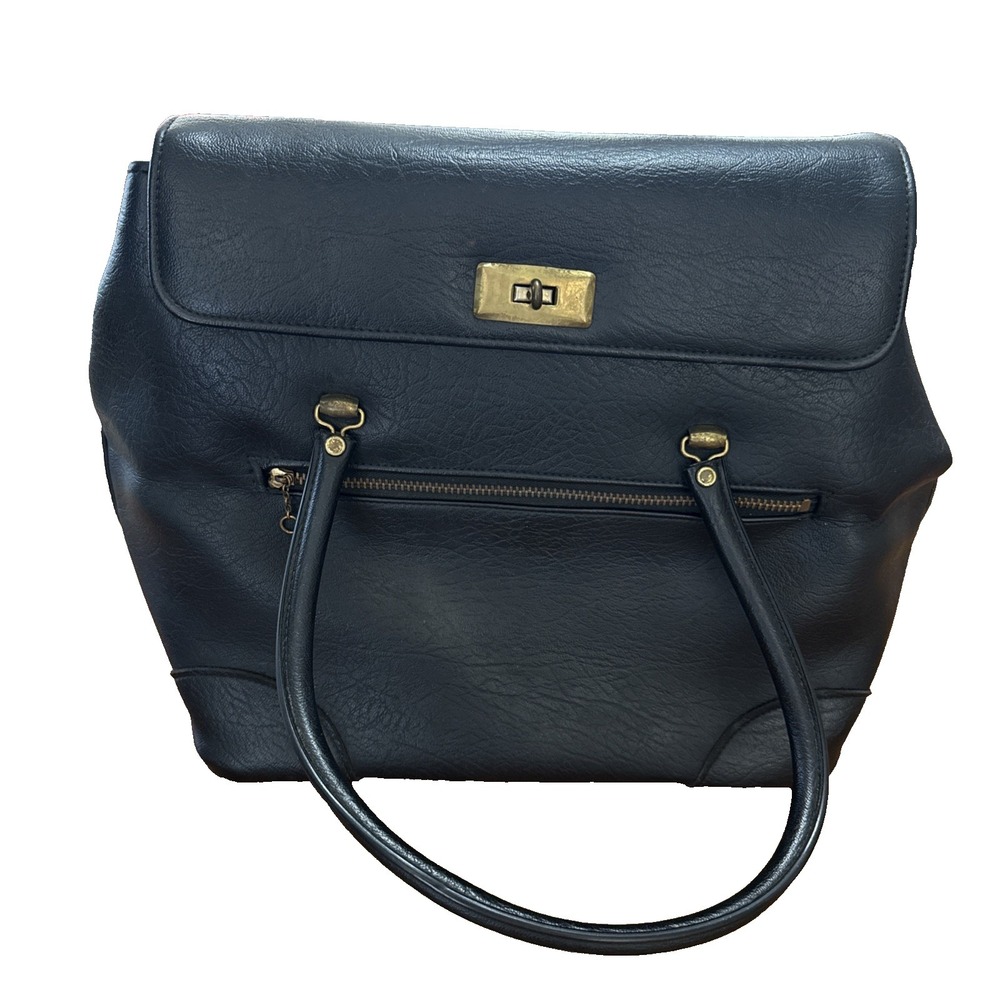 AVON Lady Vintage  Sales Representative  Bag  Vintage Brass Black Large
